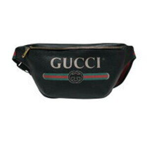 Gucci Logo Belt Bag Black Leather